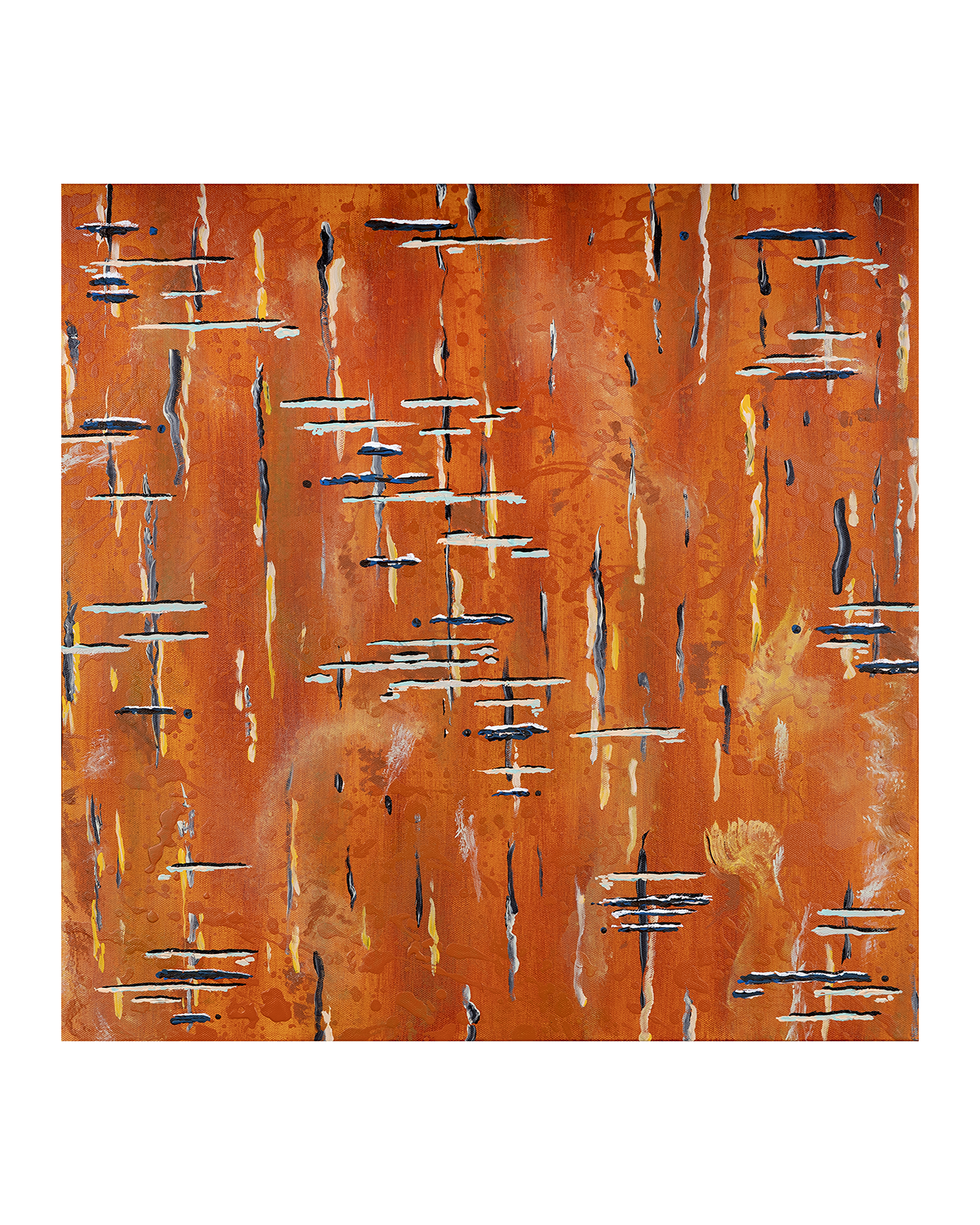 Midcentury modern style contemporary abstract fine art print. Groovy 1960s 1970s color palette. Handmade in Palm Springs, California.