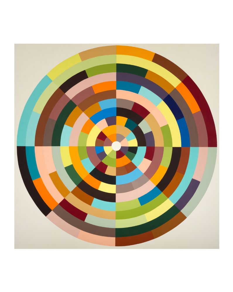 Midcentury modern style contemporary abstract fine art print. Groovy 1960s 1970s color palette. Handmade in Palm Springs, California.